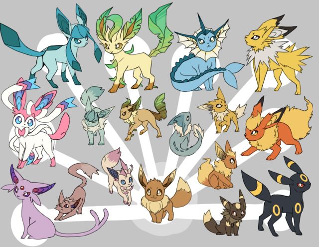 many different types of pokemons are shown in this image