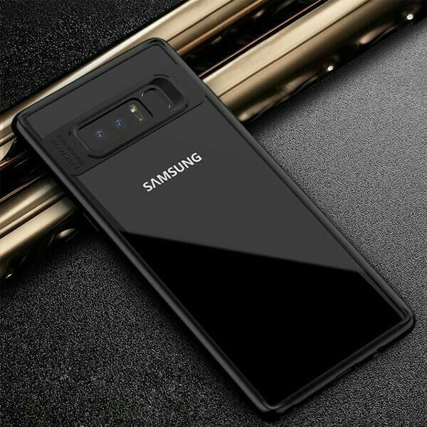 the samsung note 8 is shown in black