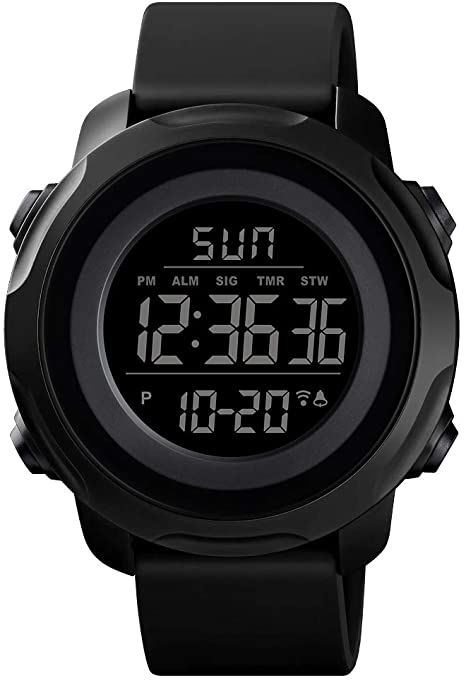 Amazon.com: Men's Digital Sports Watch Military Electronic Waterproof Wrist Watches for Men with Stopwatch Alarm LED Backlight: Watches Digital Wrist Watch, Digital Sports Watches, Men's Watches Luxury, Mens Watches Black, Led Backlight, Waterproof Watch, Sports Watch, Garmin Watch, Watch Movement