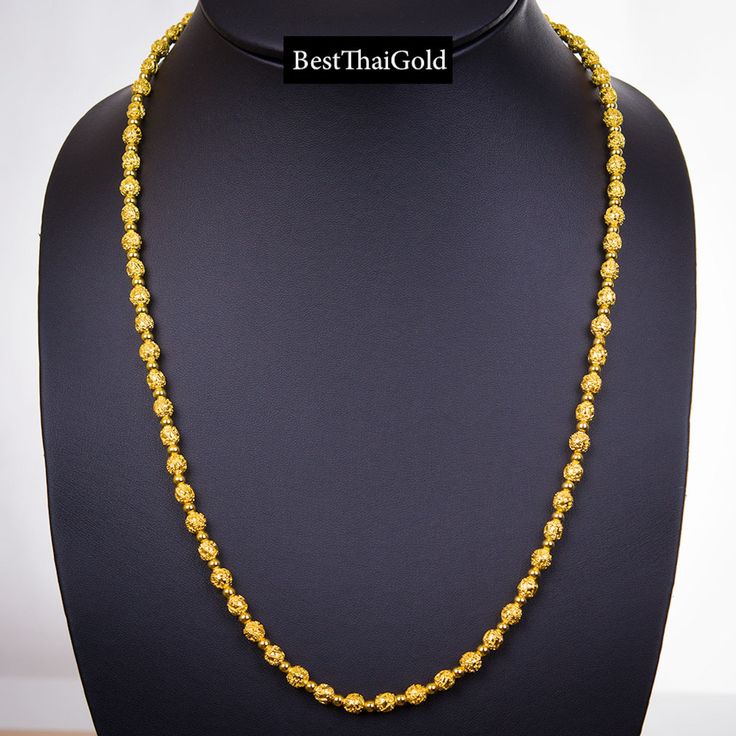 This Shop has a Special Free Gift (Chain) for Every Order. 😊🙏 Item including : 1 x Necklace For : Women Type : GOLD PLATED over Brass, Nickel free Purity: 96.5% Surface: Sand Matted & Shiny Size approx: ~26 inches Weight: ~30g Color: Yellow Gold ( slightly +/- from photo ) Handmade from Thailand. Thai gold plating technic really solid and stunning look. Rewarding your life from hard working, match up your dress, bridesmaid wedding engagement or a gift to someone special for you. The Crafts Yellow Round Temple Jewelry Necklace, Traditional Yellow Chain Necklace For Gifts, Traditional Yellow Chain Necklace Gift, Yellow 22k Gold Round Necklace, Yellow 22k Gold Necklaces For Anniversary, Yellow Round Necklace For Celebration, Yellow Temple Jewelry Necklace As Gift, Yellow Temple Jewelry Necklace For Gifts, Handmade Yellow Gold Necklaces For Festivals