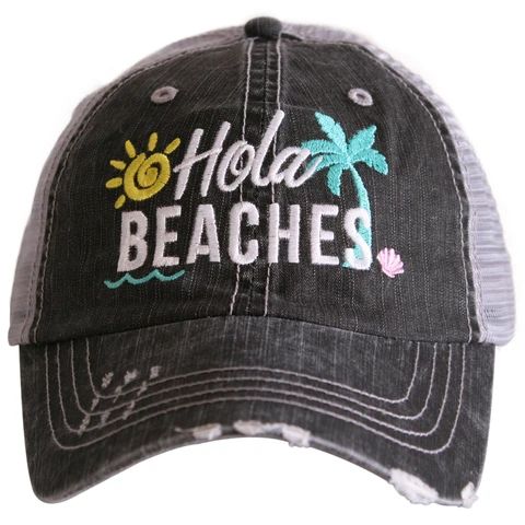 Vacay Clothing | Relax and Recharge While Still Looking Cute – Page 2 – Katydid.com Hola Beaches, Hanky Hem Top, Women Trucker, Trendy Beach, Baseball Trucker Hat, Trendy Swimwear, Beach Hat, Cool Hats, Plus Size Swimwear