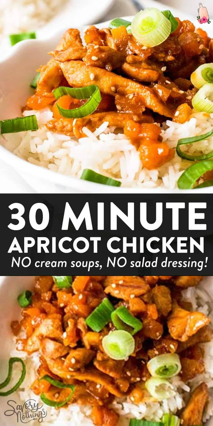 30 minute apricot chicken no cream soup, no salad dressing is the perfect dinner