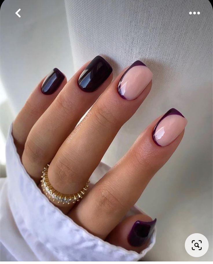 Plum Nails, November Nails, Short Gel Nails, Casual Nails, Cute Gel Nails, Short Nail, Fire Nails, Fancy Nails, Chic Nails