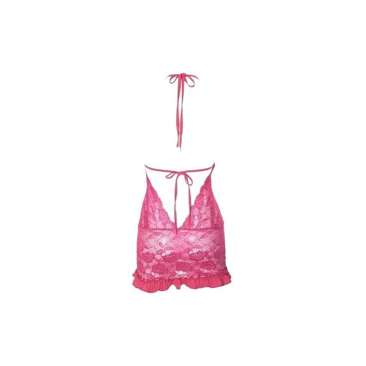 Get ready to turn heads with our Lila Dress! This sexy pink lace mini dress features a flattering V-neck halter and sleeveless design, perfect for showing off your summer vacation or beach body. Complete with a cute silver clasp at the chest, this dress is sure to make you stand out and feel confident. Pink Mini Dress With Built-in Bra For Summer, Pink Summer Halter Top With Built-in Bra, Summer Lace Backless Mini Dress, Backless Lace Mini Dress For Summer, Flirty Lace Mini Dress For Vacation, Summer Halter Neck Mini Dress With Lace Trim, Summer Party Halter Top With V-neck, Flirty Sleeveless Halter Top For Beach, Summer Lace Mini Dress In Coquette Style