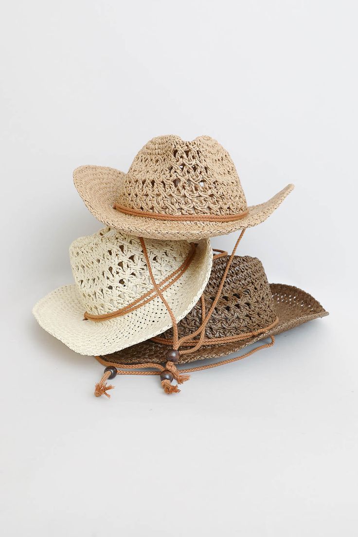 NON-ELIGIBLE FOR RETURN. FINAL SALE Whether on the ranch or in town, this western hat is an ideal choice for shielding from the sun's rays while adding a western cowgirl touch. Adjustable strap 100% Straw Basketweave Design Lightweight, Sturdy Fit Length: 5" Circumference: 24.5" Beige Cowboy Hat, Cowboy Straw Hat, Western Silhouette, Western Hat, Cowgirl Aesthetic, Western Cowboy Hats, Pink Tunic, Country Concert Outfit, Country Concerts