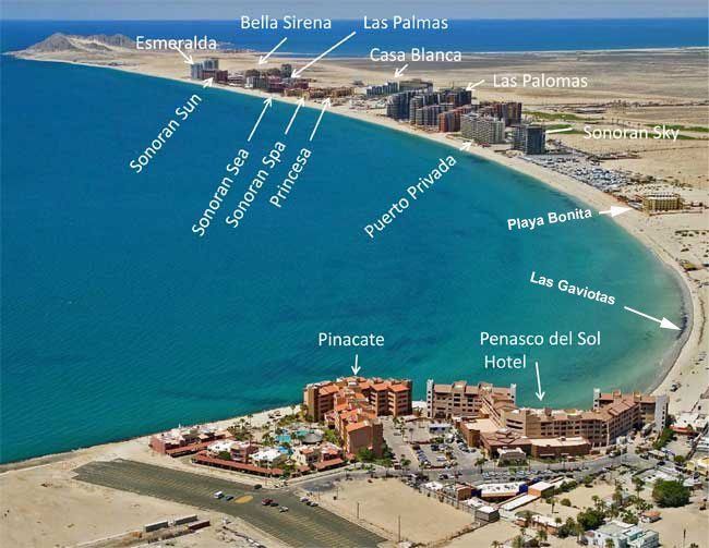 an aerial view of the beach and hotels in fuerta, teneriz