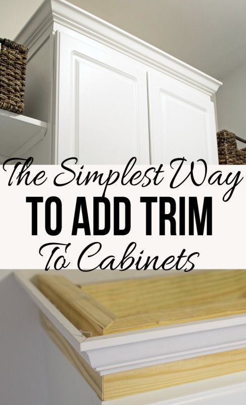 the simplest way to add trim to cabinets