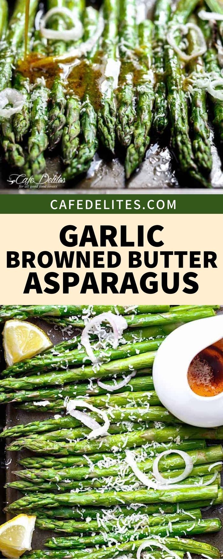 grilled asparagus with garlic and brown butter