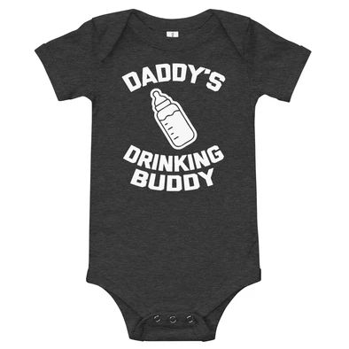 Daddy's Drinking Buddy Infant Bodysuit (Baby) – NoiseBot.com I Need A Drink, Cotton One Piece, Funny Baby Clothes, Drinking Buddies, Kenny Chesney, Baby Weight, Weird Stuff, Funny Baby, Toddler Tees