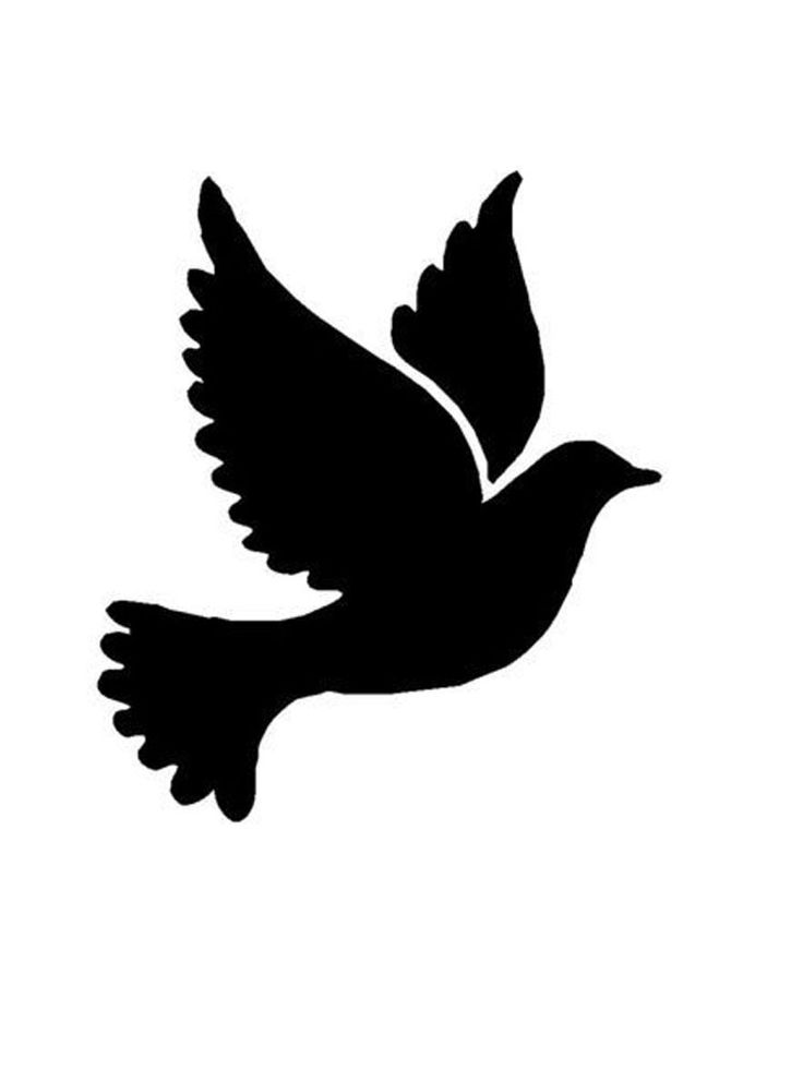 a black and white silhouette of a bird flying with its wings spread wide open in the air