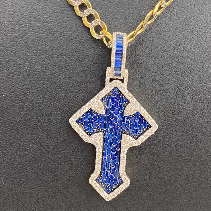 This product is avalilable to pick up in our Doral store.Features:Karat: 14K Gold.Color: Yellow Gold.Weight: 10,7gr "Price is only for pendant, chain is not included" Luxury Blue Cross Jewelry, Blue Cross Pendant Necklace For Gift, Luxury Blue Cross-shaped Jewelry, Adjustable Blue Cross-shaped Jewelry, Hallmarked Yellow Gold Cross Pendant, Gold Cuban Link Chain, Gold Girl, Blue Cross, Cuban Link Chain