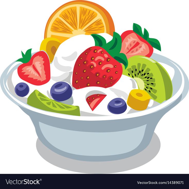 a bowl filled with fruit and yogurt