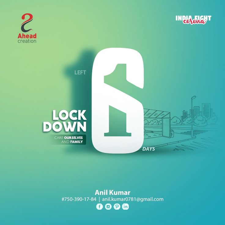 an advertisement for lock down in india with the letter's and numbers on it