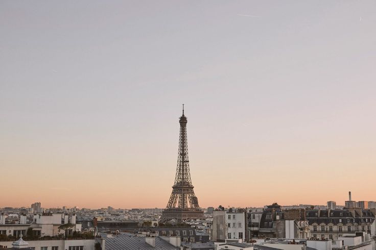 the eiffel tower towering over the city of paris