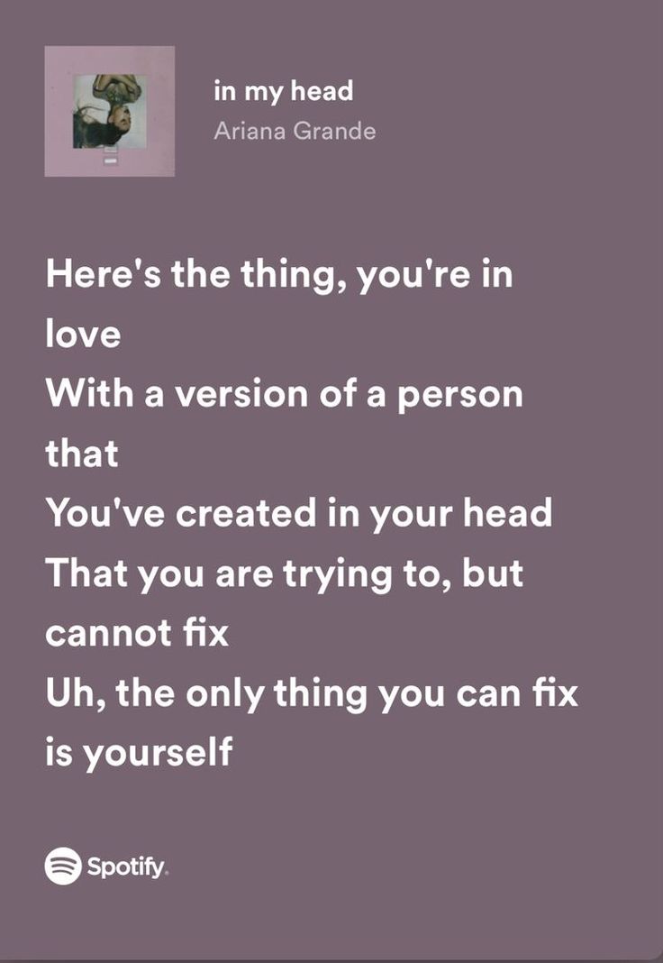 an image with the text here's the thing, you're in love with a version of a person that you've created in your head