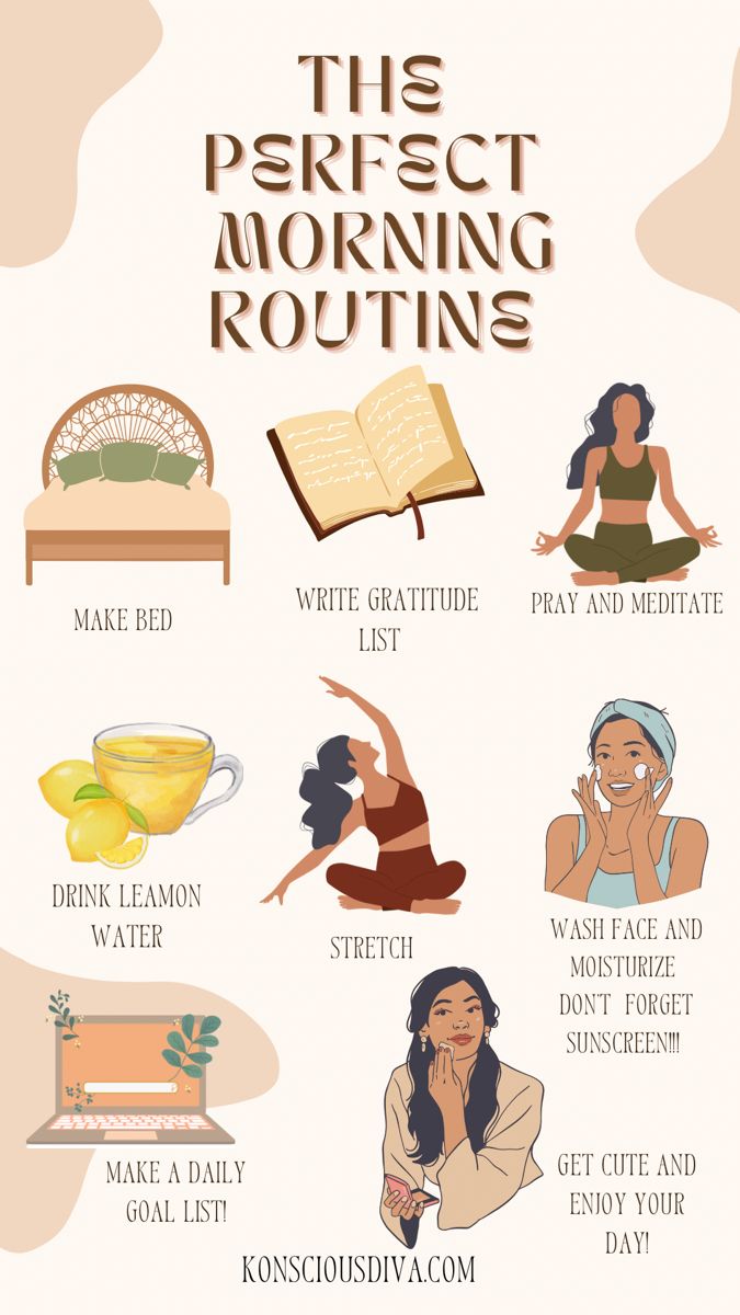 Womens Morning Routine, Yoga In Morning, How To Be Healthy Daily Routines, Morning Routine Holistic, Bullet Journal Morning Routine, Beach Hacks Tips And Tricks, Morning Routine Bullet Journal, The Perfect Morning Routine, Perfect Morning Routine