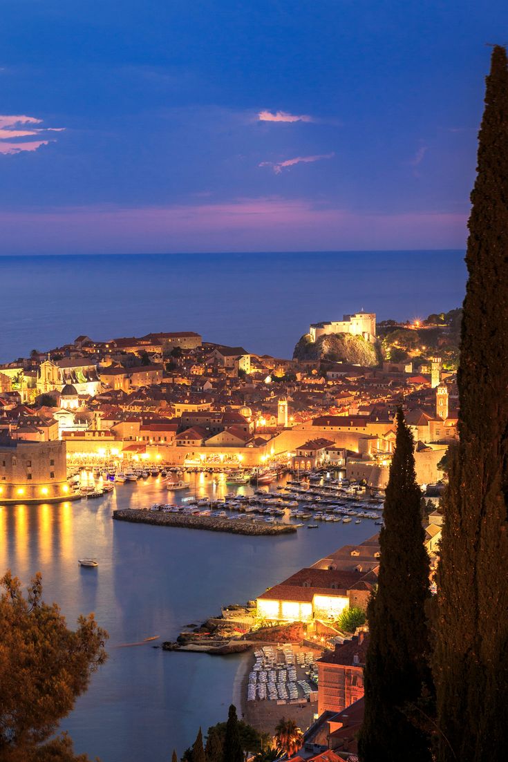 the city is lit up at night with boats in the water and buildings on both sides