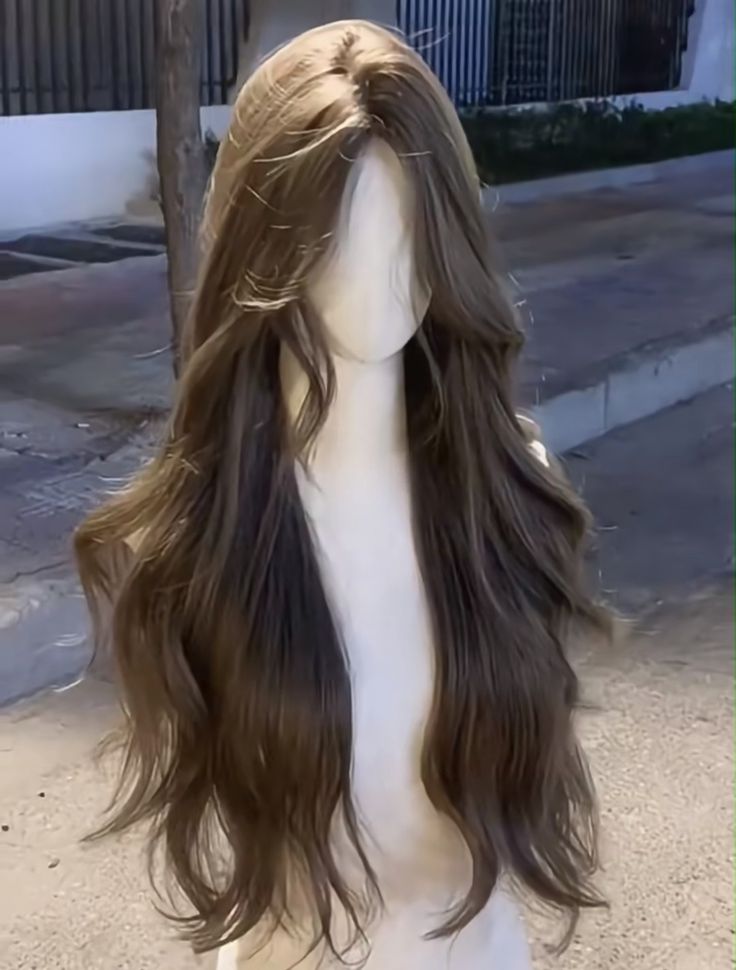 Long Hair Anime Style, Angel To Frame Face Hair, Side Bangstyle Hair Long Korean, Long Layered Hair Long Hair, Wavy Korean Hair, Super Long Haircut, Korean Wolf Cut Long Hair, Princess Haircut, 30 Inch Hair