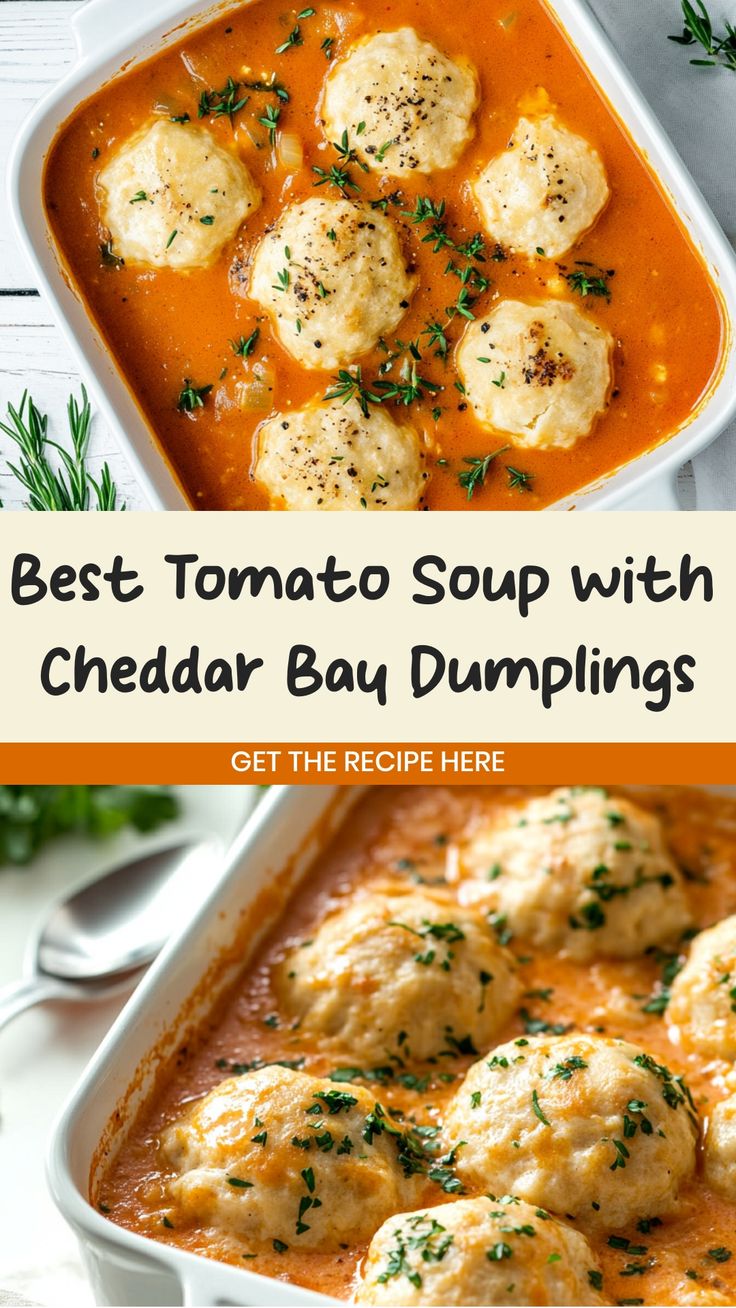 the best tomato soup with cheddar bau dumplings