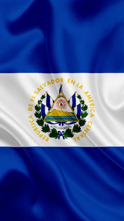 the flag of el salvador waving in the wind