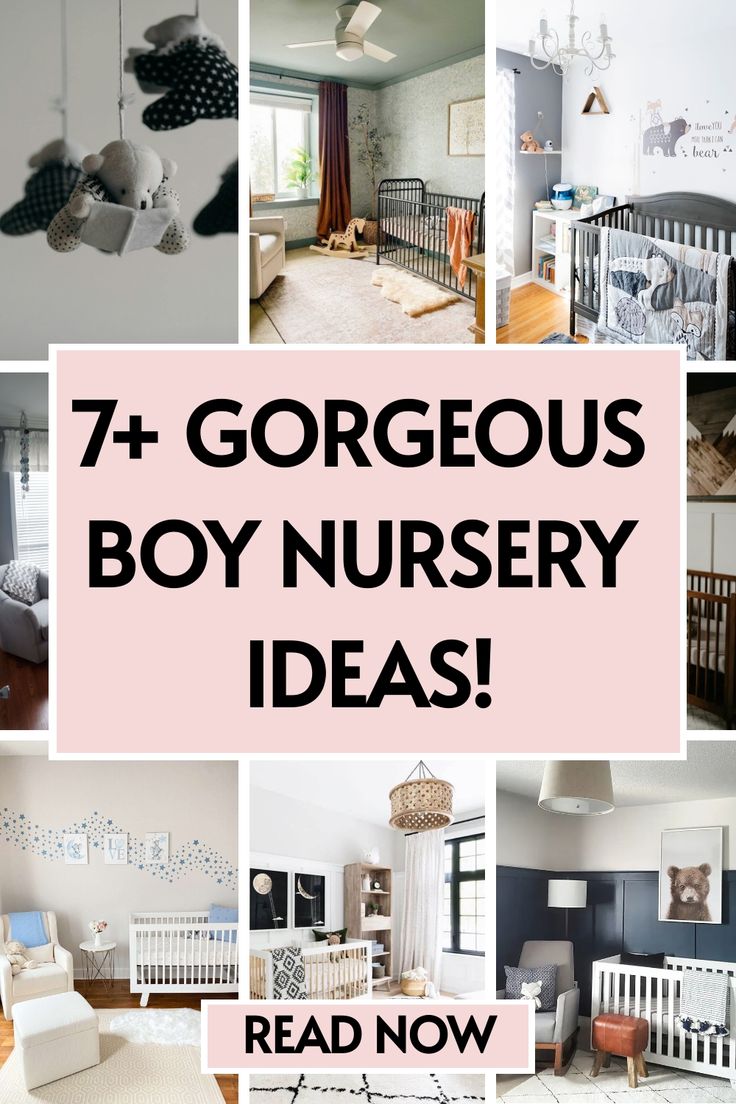 7 boy nursery ideas Dark Furniture Nursery Boy, Blue And Black Nursery, Trucks Nursery Theme, Baby Boy Nursery Paint Colors, Unique Baby Boy Nursery Themes, Simple Boys Nursery, Baby Boy Nursery Room Inspiration, Baby Room Themes For Boys, Baby Boy Bedroom Ideas Nurseries