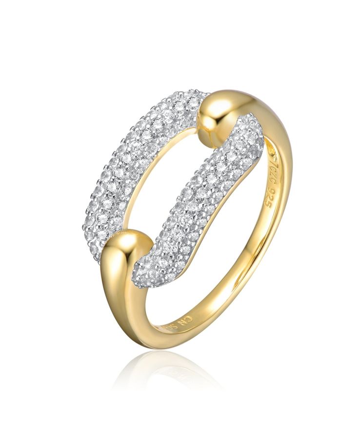 in stock Chic Rings, Sparkling Rings, Gold Ring Stack, Ring Collection, Chain Design, Domed Ring, Gold Plated Rings, Chain Ring, Ring Collections