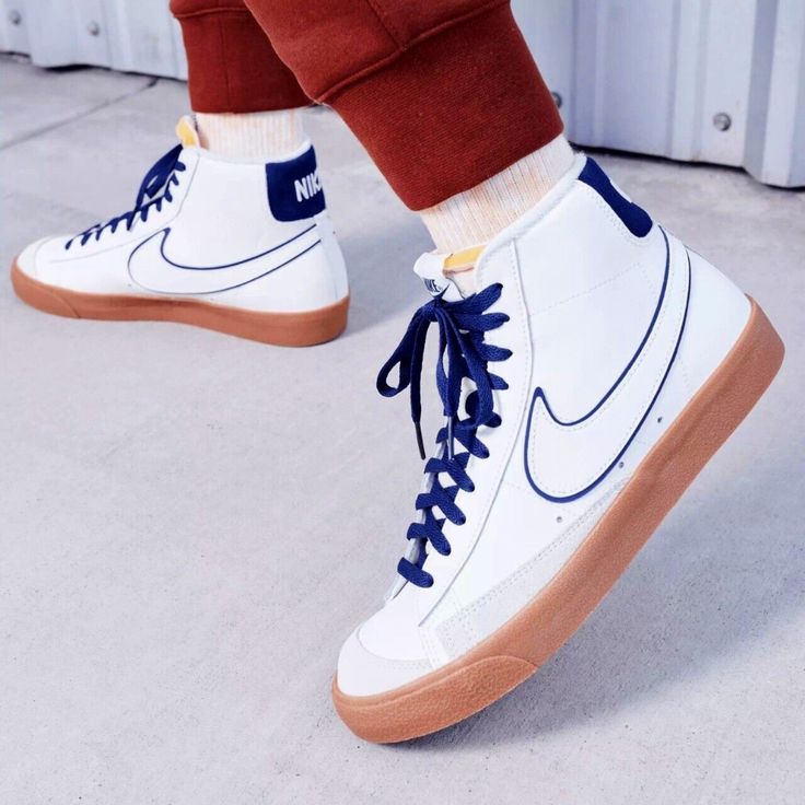 Nike Blazer Mid ‘77 Premium “Sail Navy Gum” | M9 Dq7672-100 Leather | Nwt No Lid Discount Details These Are 100% New Shoes That I Acquired With The Original Box But Lacking The Lid, Allowing Me To Pass Additional Savings To You. I Personally Authentic Each And Every Shoe With Their Genuine Tags And Serial Numbersyou’re Getting A Great Deal! Product Details - Serial: 04q5sta10x75q - Size: Men’s 9 (Us) - Condition: New With Tag / No Lid Box - Colors: Sail / Midnight Navy - Style: Dq7672-100 Authen Shoes Nike Blazer, Nike Blazer Mid 77, Number Tags, Nike Blazer Mid, Nike Blazers Mid, Navy Style, Blazer Mid, Navy Fashion, Nike Blazer