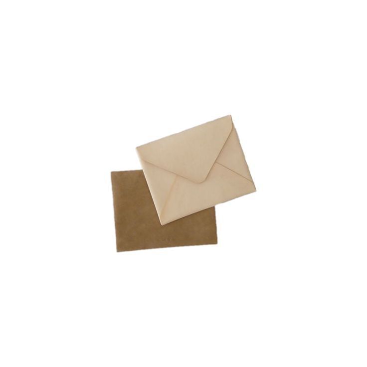 two envelopes sitting side by side on top of each other, one is brown and the other is beige