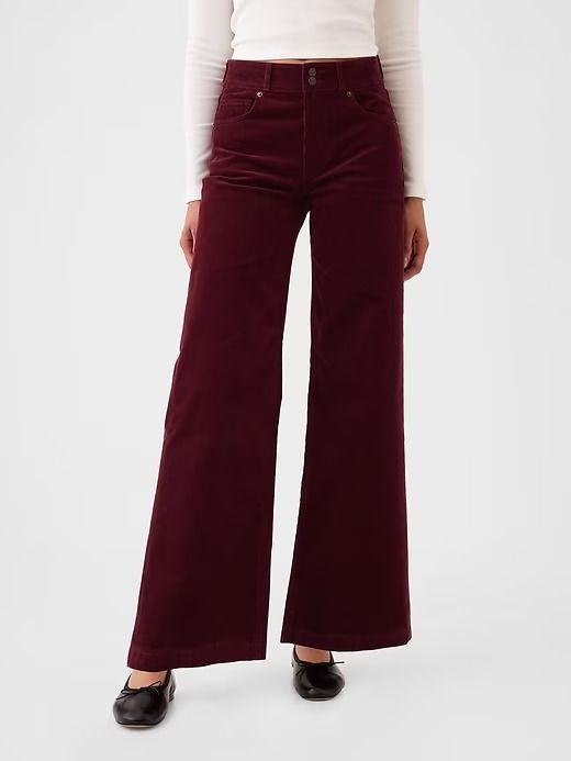 High Rise Corduroy Stride Wide-Leg Pants | Gap Red Jeans Outfit Winter, Red Jeans Outfit, Corduroy Pants Outfit, Jeans Outfit Winter, Corduroy Pants Women, Polished Casual, Minimalist Fashion Women, Cords Pants, Fall Pants