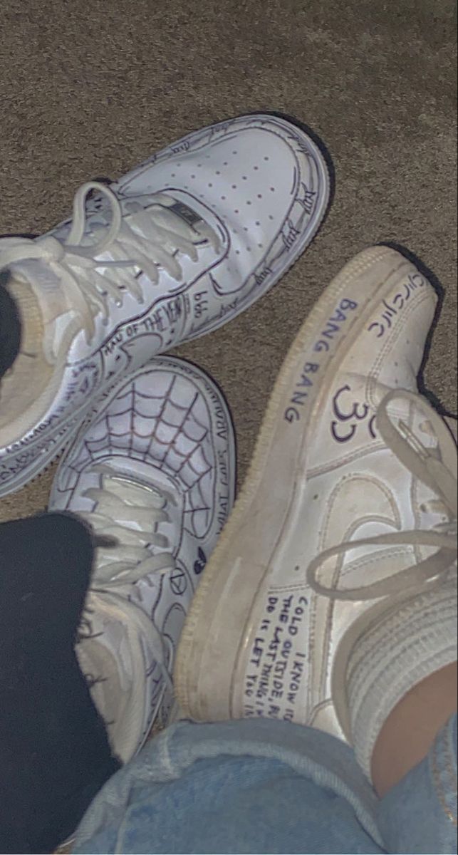 Air Forces Drawn On, Drawn On Air Force 1, Drawings On Air Force 1, Drawn On Sneakers, Drawing On Nike Air Force, Costumized Air Force, Draw On Sneakers, Drawing On Shoes Aesthetic Grunge, Drawing On Air Force 1