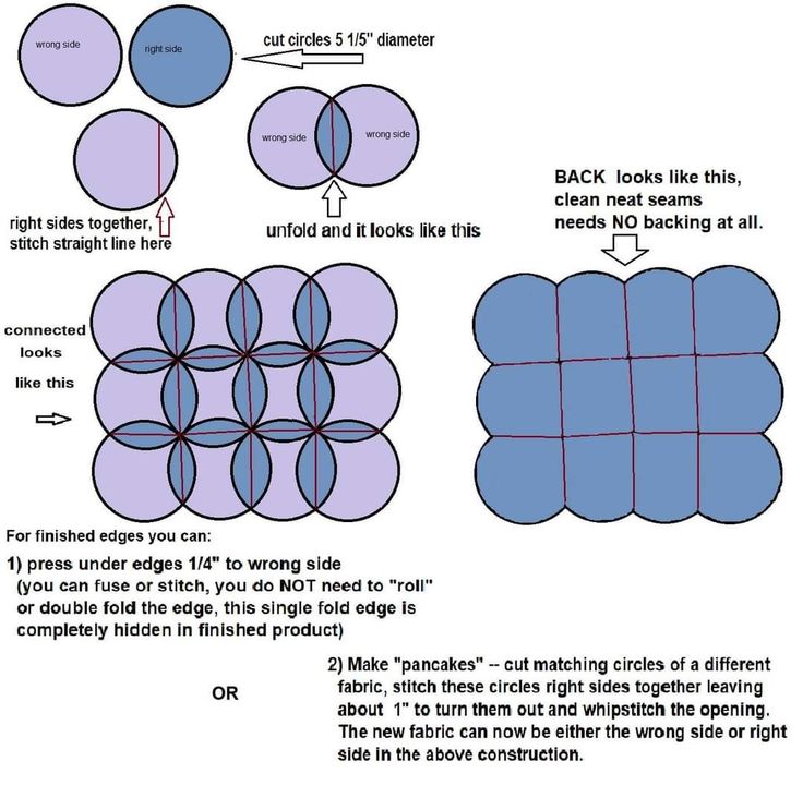 the instructions for how to make an origami flower with four petals and three circles