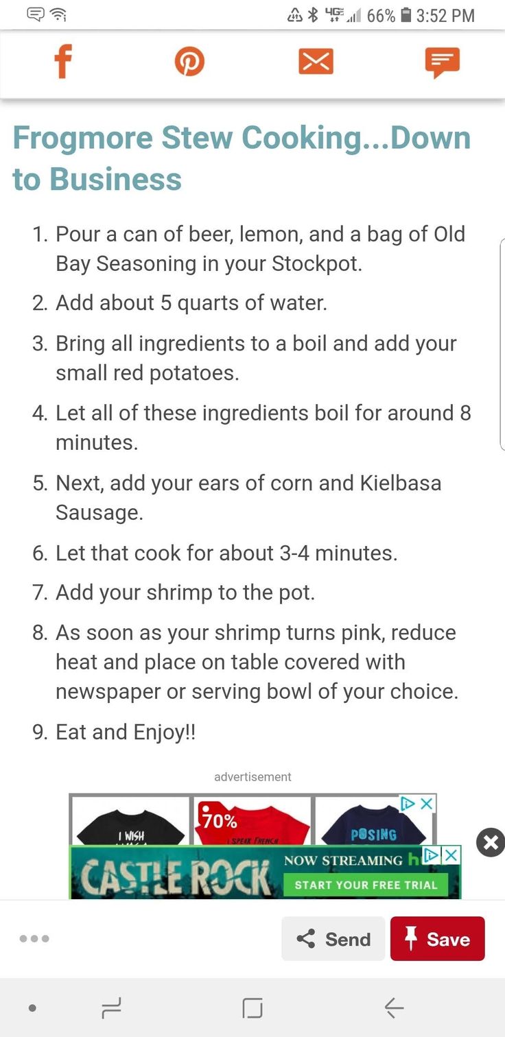 the instructions for how to cook in an app