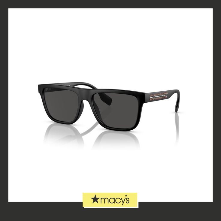 in stock Designer Matte Black Polarized Sunglasses, Luxury Wayfarer Sunglasses For Business, Luxury Business Wayfarer Sunglasses, Designer Business Sunglasses With Tinted Lenses, Designer Black Sunglasses For Business, Business Black Sunglasses With Square Frame, Business Black Square Frame Sunglasses, Men's Sunglasses, Burberry Men