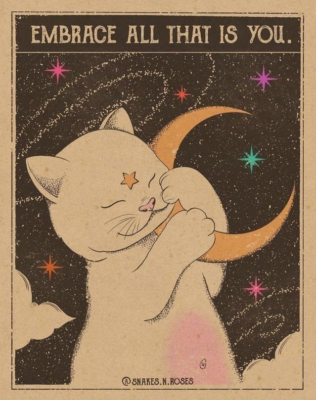 an image of a cat that is hugging the moon