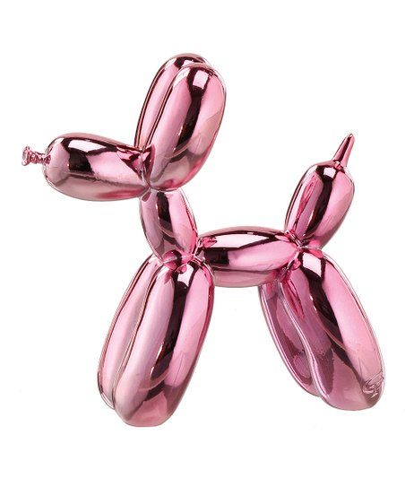 the balloon dog is pink in color