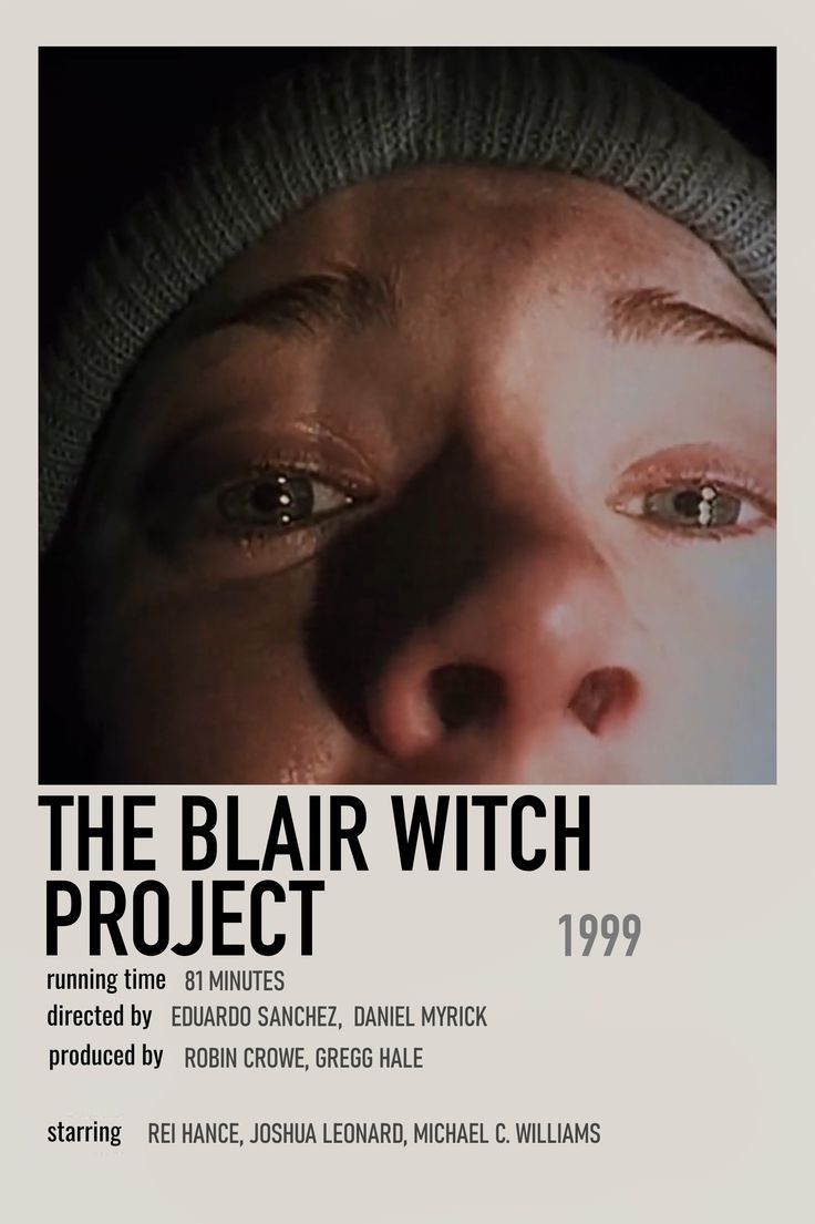 a movie poster for the blair witch project showing a woman's face