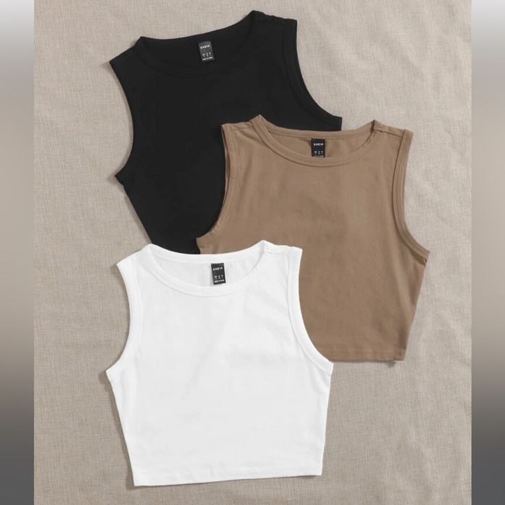 Nwot Only The Brown Tank, This Is Not A Set. Stylish Tank Tops, Simple Trendy Outfits, Casual Tank Tops, Casual Style Outfits, Preppy Outfits, Sleeveless Tank Top, Sleeveless Tank, Top Casual, Casual Outfit