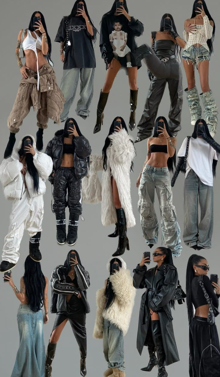 Streetwear Fashion Show Outfit, Dressy Streetwear Fashion, Fire Lady Style, Baddies Aesthetic Outfits, Different Aesthetics Fashion Types, Work Outfits Boots, Retro Aesthetic Outfit Ideas, Chris Brown Concert Outfit Ideas, Comfy Party Outfit