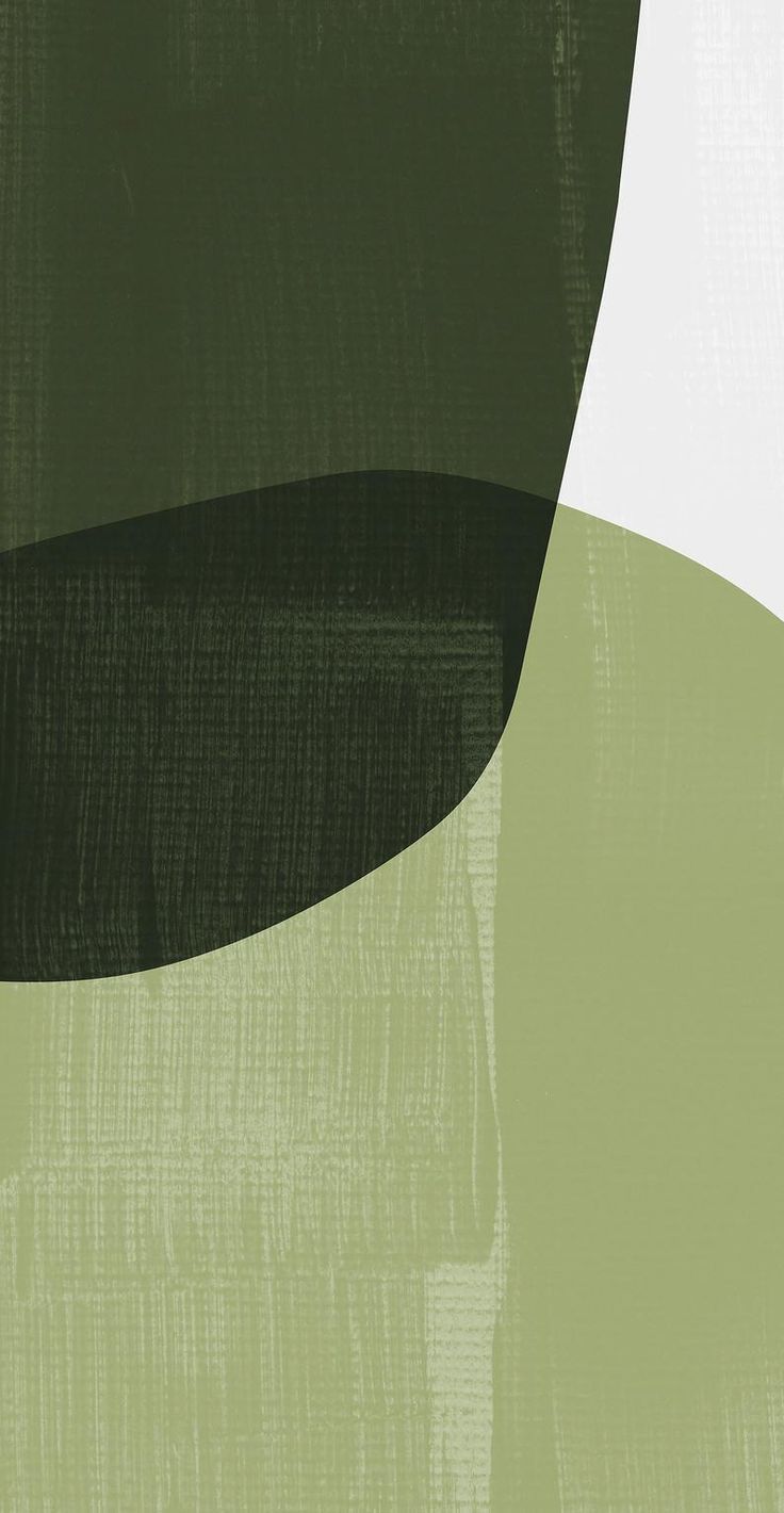 an abstract painting in green and white with black lines on the bottom half of it