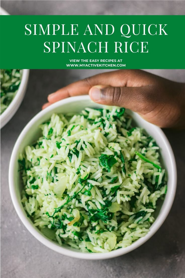 two bowls filled with rice and green sprinkles