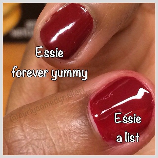 essie forever yummy vs essie a list Essie A List, Essie Forever Yummy, Essie Red Nail Polish, Essie Gel, Nail Art Instagram, Red Nail Polish, Nail Polish Colors, Red Nails, Essie