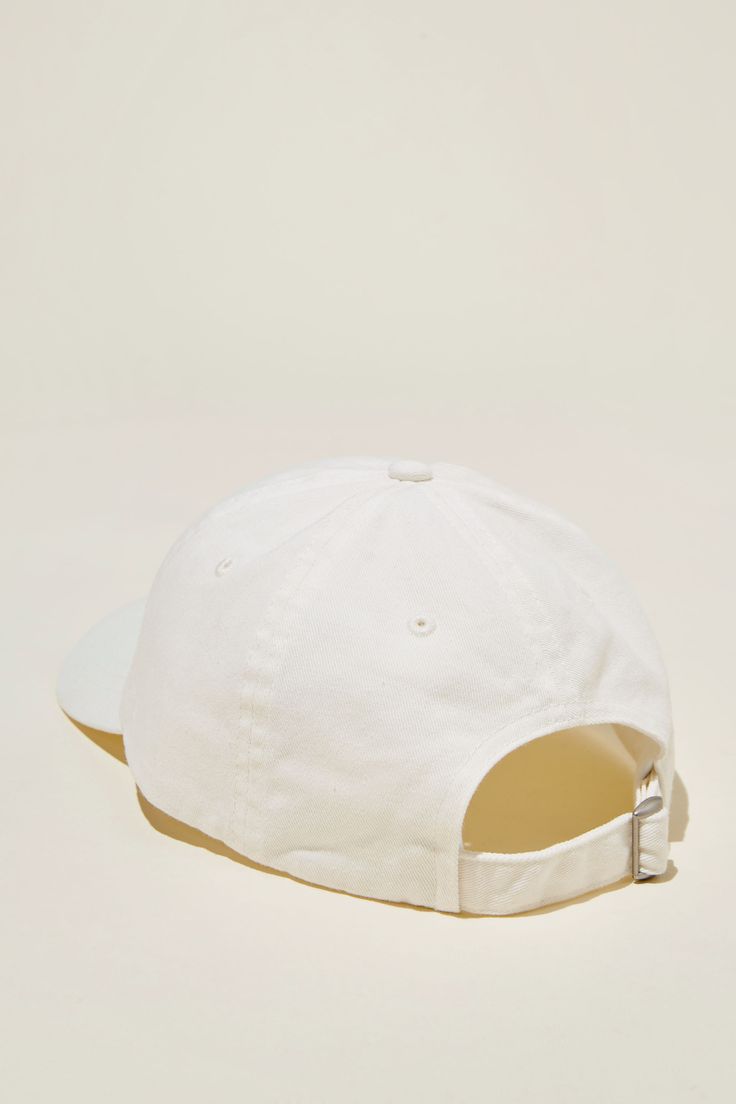 It Doesn't Get More Now Than The Strap Back Dad Hat. It Boasts A '90S Inspired Fit, Multiple Colours And The Kind Of Detailing That Allows You To Team It With Any Outfit.Cotton On Men - Dad Hat - Vintage White/CouleeCotton On | Men | Accessories | Hats & BeaniesCotton On | Men | Accessories | Hats & BeaniesCotton On | Men | Accessories | Hats & Beanies White Snapback Hat For Spring Sports, White Snapback Hat For Sports In Spring, Classic White Cotton Baseball Cap, White Cotton Snapback Dad Hat, White Cotton Baseball Cap With Embroidered Logo, White Adjustable Flat Bill Dad Hat, White Adjustable Dad Hat, White Six-panel Cotton Baseball Cap, Everyday White Six-panel Baseball Cap