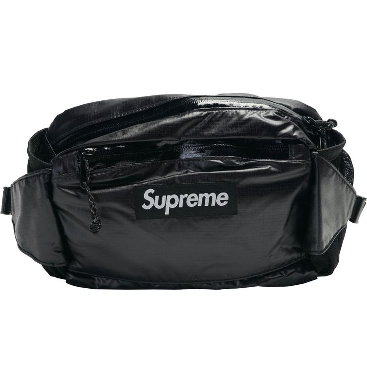 Brand New, With Tags Unisex Nylon Adjustable Waist Bag With Top Handle. 2 Zip Compartments, Large Main Compartment And Front Pocket. Open Stretch Mesh Pockets On Both Sides. Stitched Supreme Logo On Front Printed Supreme Logo On Bottom, Red Supreme Logo Tag On Strap. Wear As Fanny / Waist Bag Or Across Chest. Season: Fw17 Release Date: 08/17/2017 Materials: Multi Color: Black Nylon Pouch Bags With Functional Pockets, Black Nylon Shoulder Bag With Removable Pouch, Black Nylon Bag With Removable Pouch, Black Nylon Bag With Zipper Pocket, Luxury Nylon Crossbody Bag, Designer Nylon Bag With Zipper Closure, Rectangular Nylon Shoulder Bag For Streetwear, Modern Nylon Shoulder Bag For Streetwear, Black Nylon Shoulder Bag For Streetwear