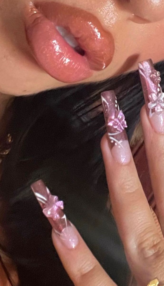 Kali Uchis Pink, Kali Uchis Nails, Inspired Nails, Cute Acrylic Nail Designs, Classy Acrylic Nails, Kali Uchis, Nails Pink, Pink And Brown, Cute Acrylic Nails