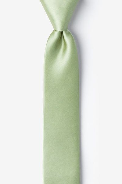 Celadon Green Skinny Tie Elegant Solid Color Neckwear For Black Tie Events, Elegant Solid Color Neckwear For Weddings, Elegant Solid Neckwear For Black Tie Occasions, Elegant Solid Neckwear For Black Tie Events, Elegant Green Formal Neckwear, Wedding Suit And Tie Accessories With Satin Finish, Elegant Neckwear For Wedding, Solid Satin Finish Ties For Party, Solid Satin Finish Tie For Party