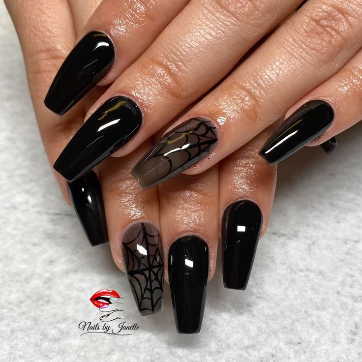 Gothic Nails Acrylic, Gothic Nail Designs, Halloween Nail Design, Pretty Poison, Nail Designs Ideas, Band Nails, Halloween Acrylic Nails, Punk Nails, Gothic Nails