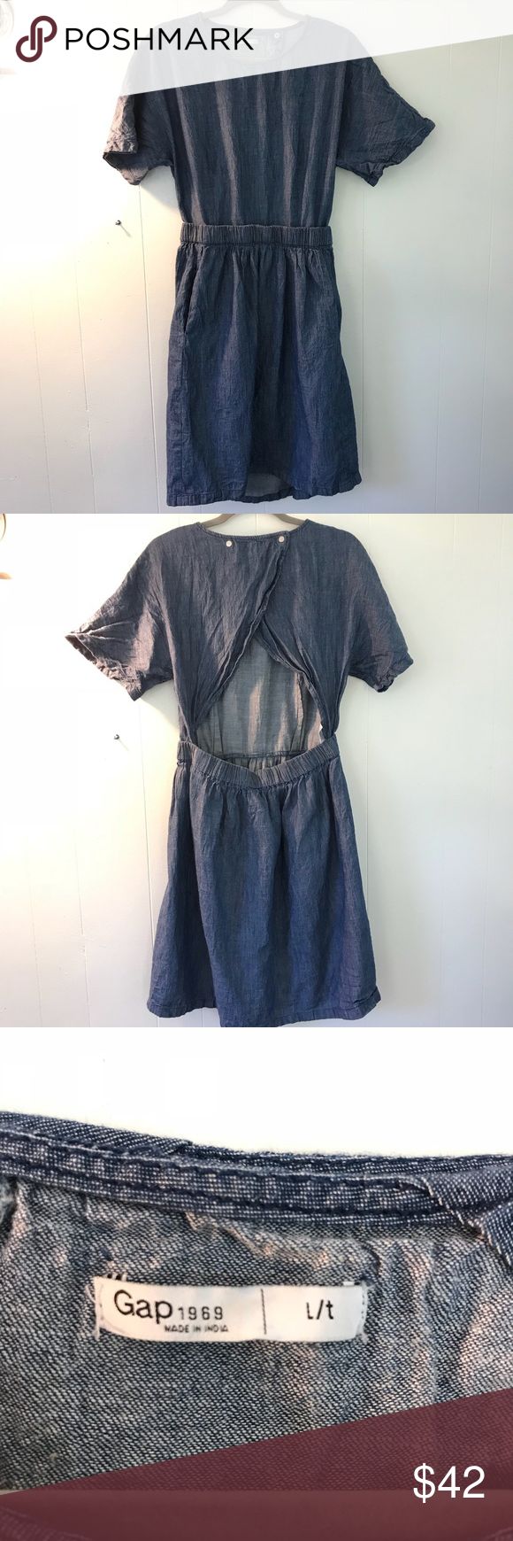 Spotted while shopping on Poshmark: EUC GAP Denim Open Back Dress Size Large Tall! #poshmark #fashion #shopping #style #GAP #Dresses & Skirts Denim Dresses, Open Back Dress, Open Back Dresses, Gap Dress, Gap Denim, Back Dress, Large Size Dresses, Printed Leggings, Denim Dress