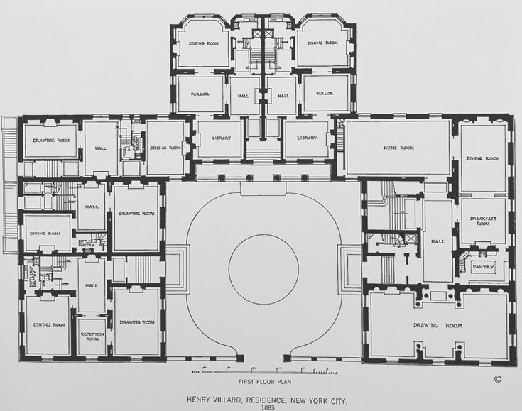 an architectural drawing of the first floor plan