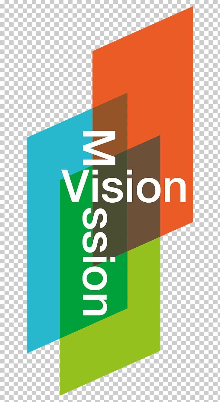 an image of the words vision on a white background with green, orange and blue squares