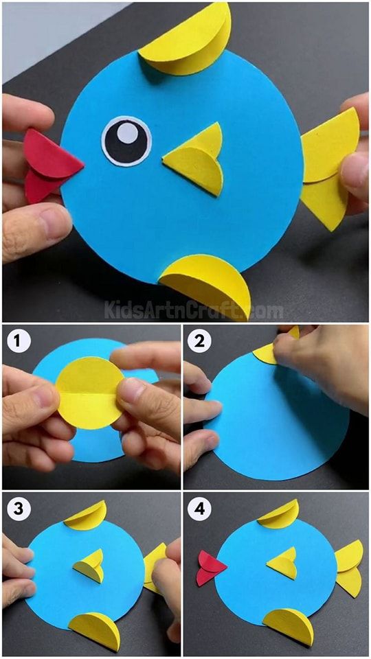 how to make a paper bird that looks like a blue bird with yellow beaks